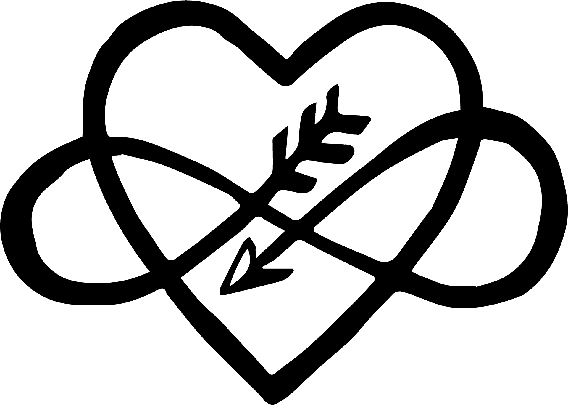 Heart Infinity Arrow Symbol PNG