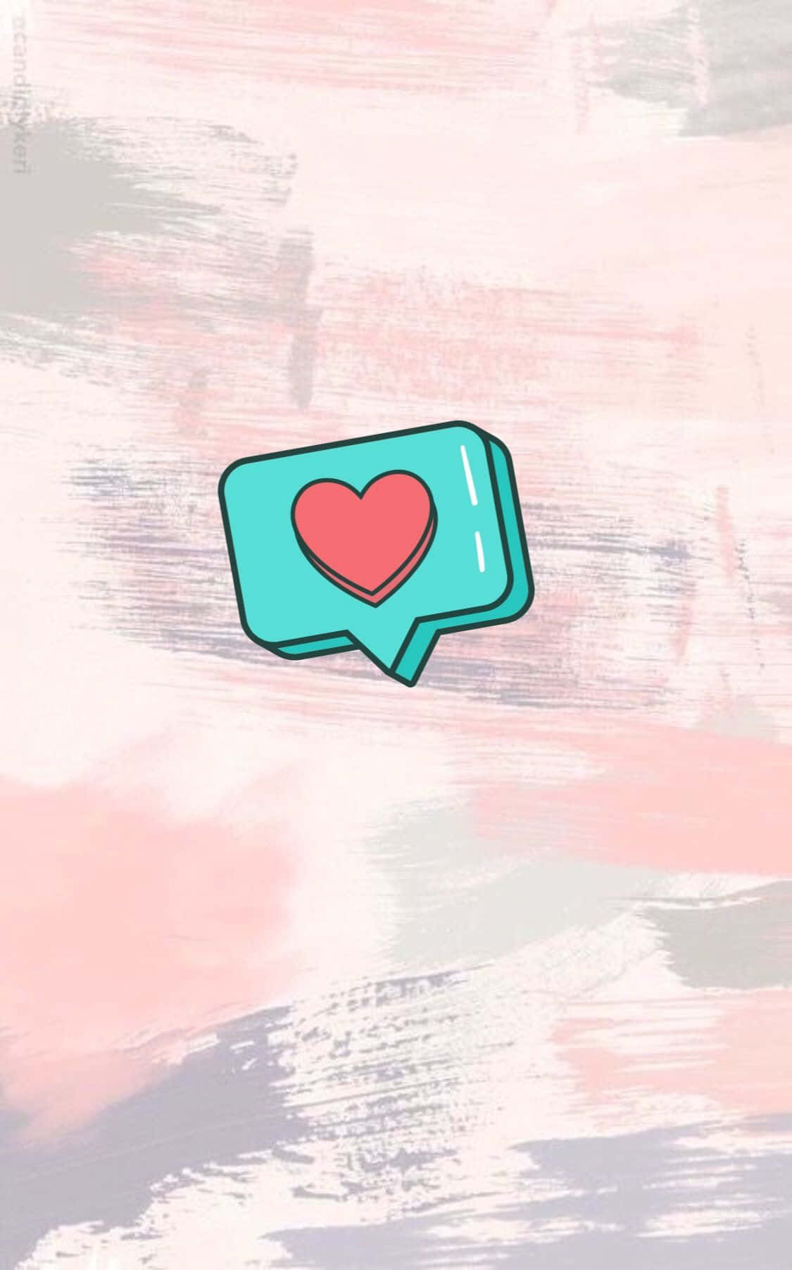 Heart Inside Bubble For Instagram Stories Wallpaper