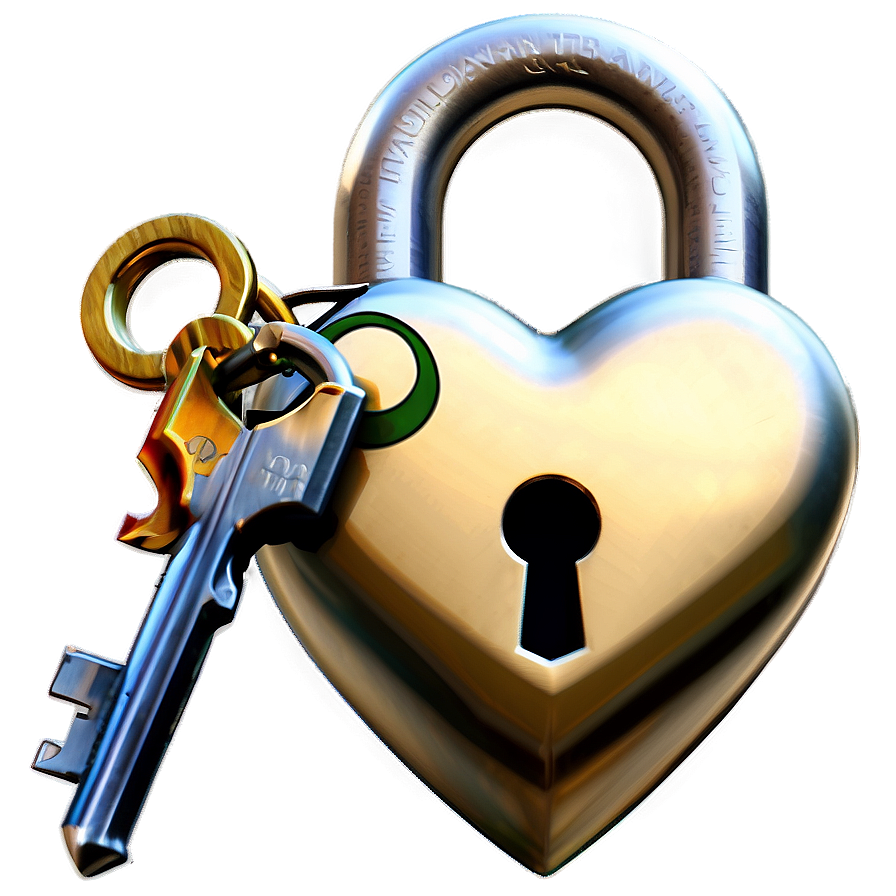 Heart Lock And Key Png D PNG