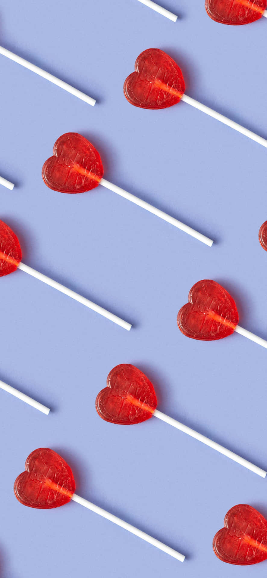 Heart Lollipops Pattern Wallpaper