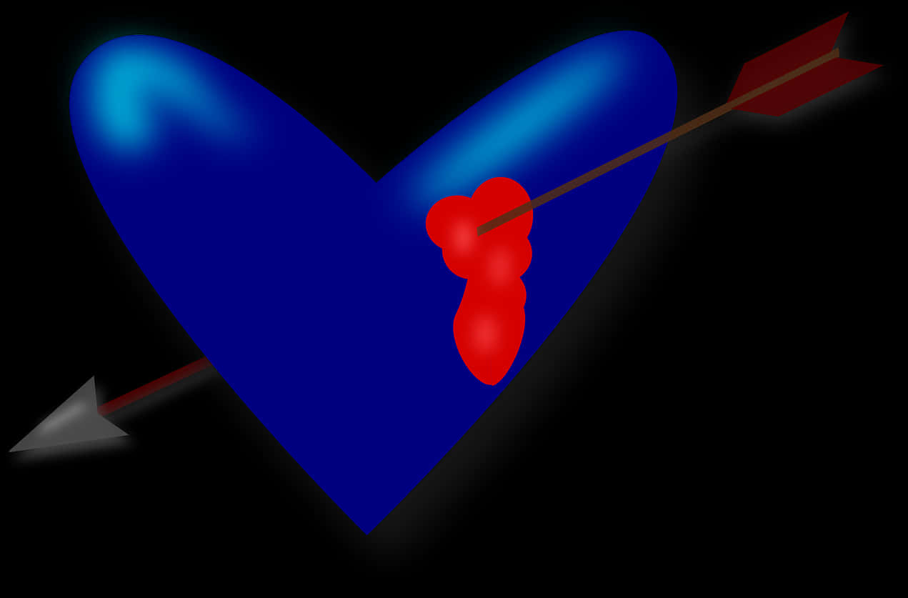 Heart Love Valentine Arrow Png Image - Love Break Heart Blood PNG