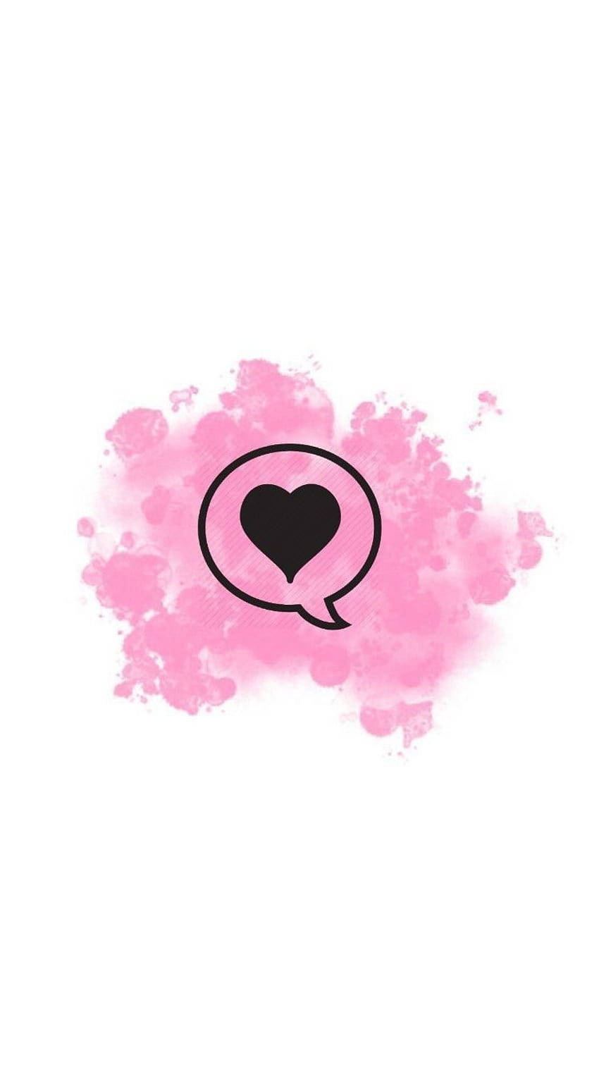 Mensagemde Coração Rosa Para Perfil Do Instagram. Papel de Parede