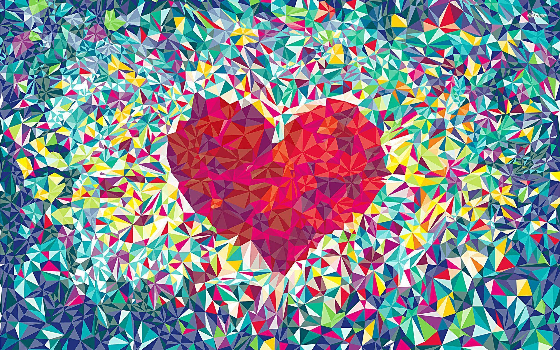 Heart Mosaic Wallpaper