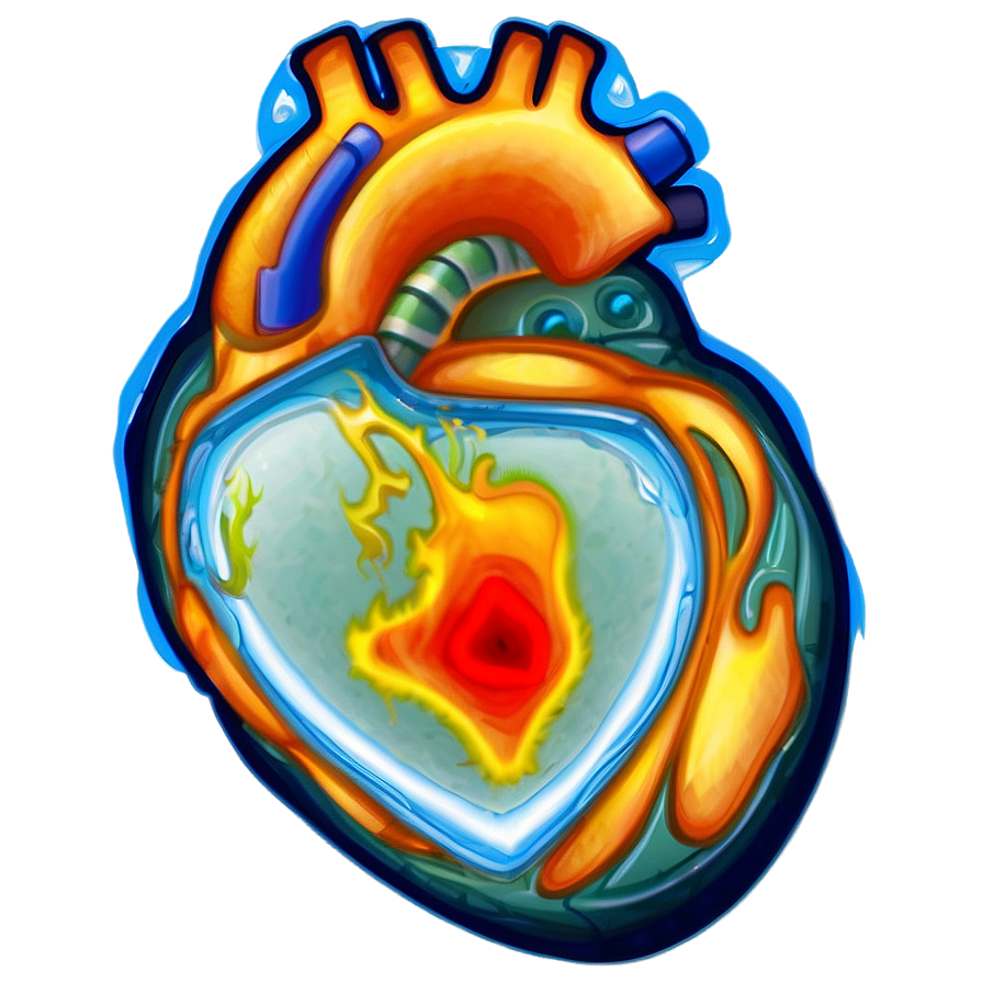 Heart On Fire Graphic Png A PNG