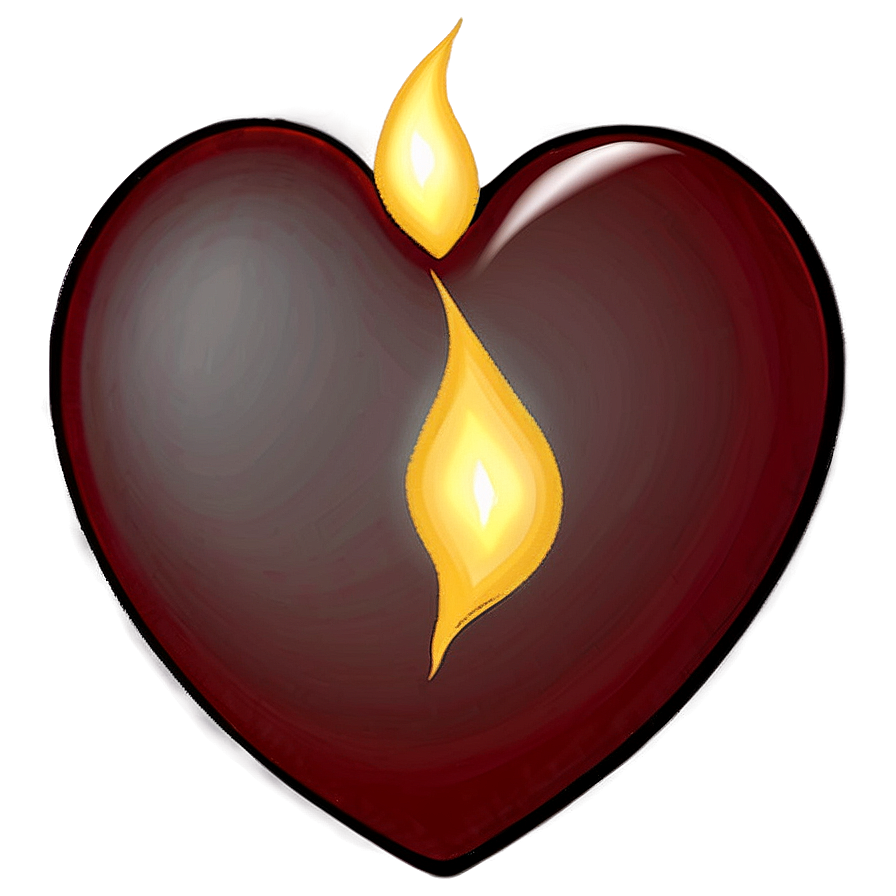 Heart On Fire Graphic Png D PNG