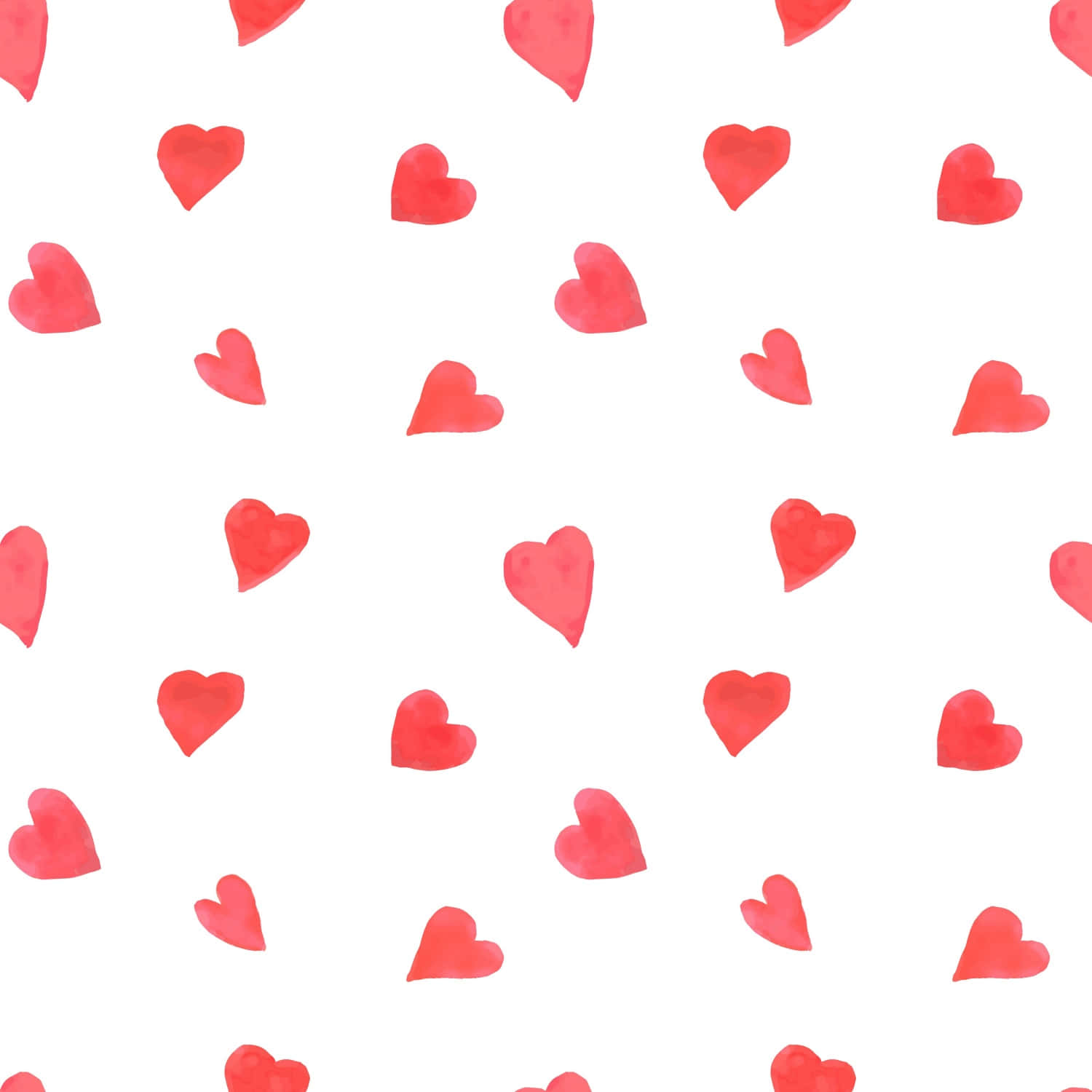 A seamless heart pattern in vibrant red shades Wallpaper