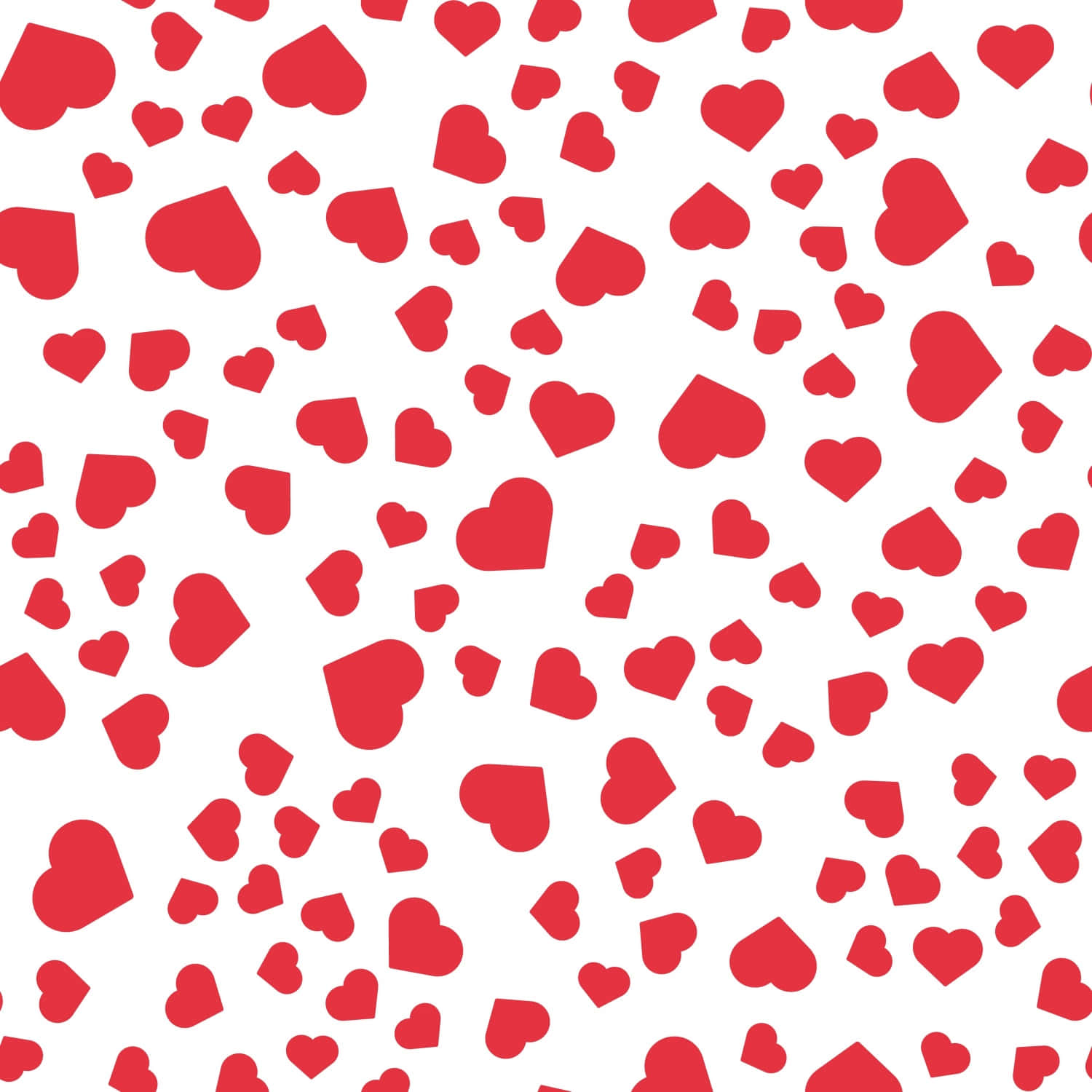 Vibrant Hearts Pattern Wallpaper