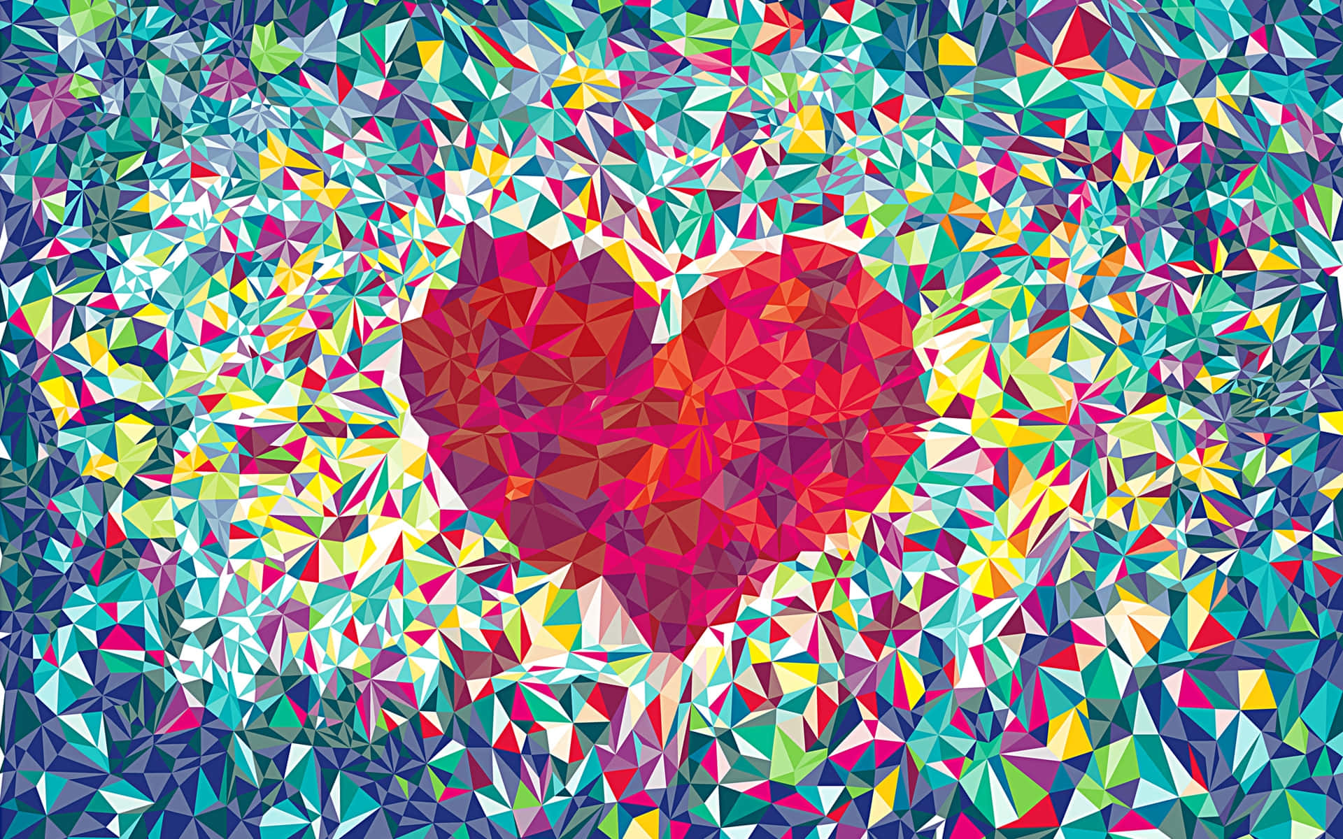 Colorful Heart Pattern Wallpaper Wallpaper