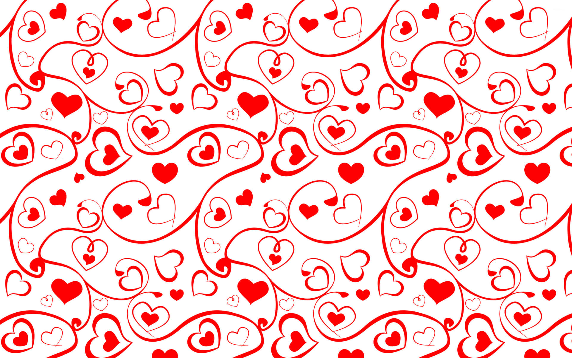 Lovely Hearts Pattern Wallpaper Wallpaper