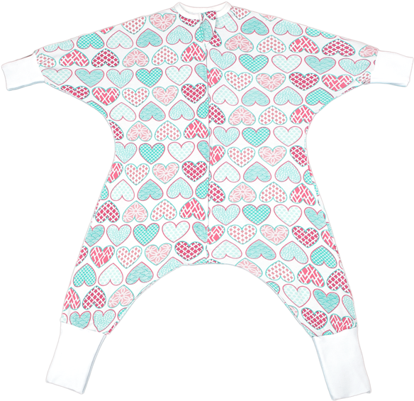 Heart Patterned Baby Onesie PNG