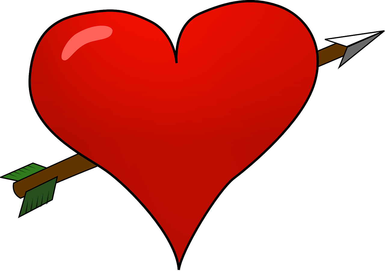 Heart Pierced By Arrow PNG