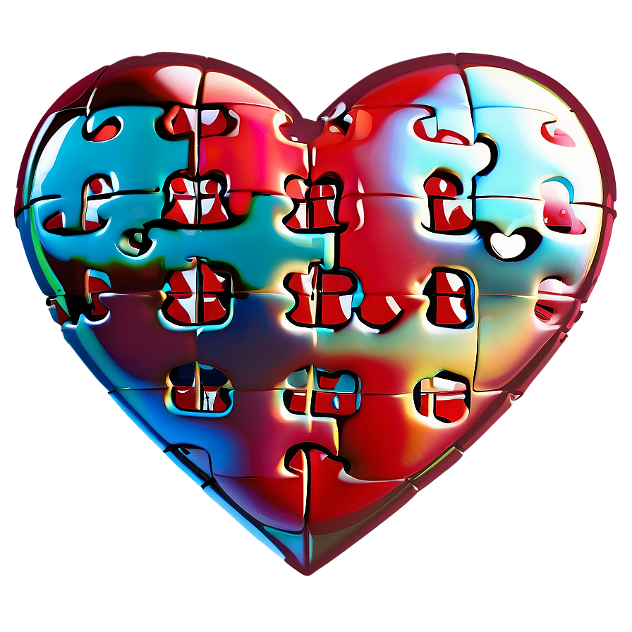 Heart Puzzle Emoji Transparent Design 51 PNG