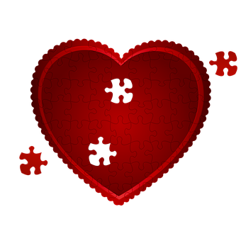 Heart Puzzle Missing Pieces PNG