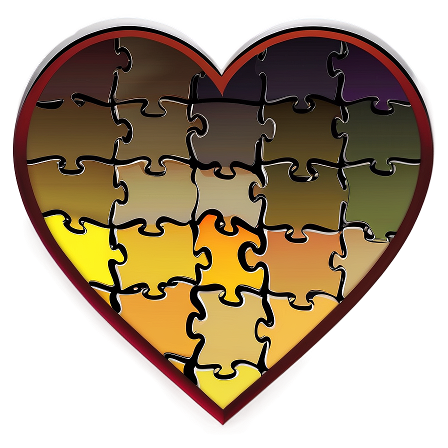 Heart Puzzle Piece Clipart Png 85 PNG