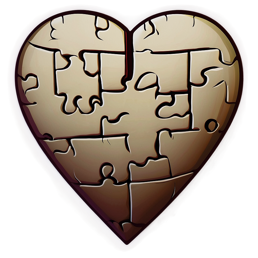 Heart Puzzle Piece Drawing Png 56 PNG