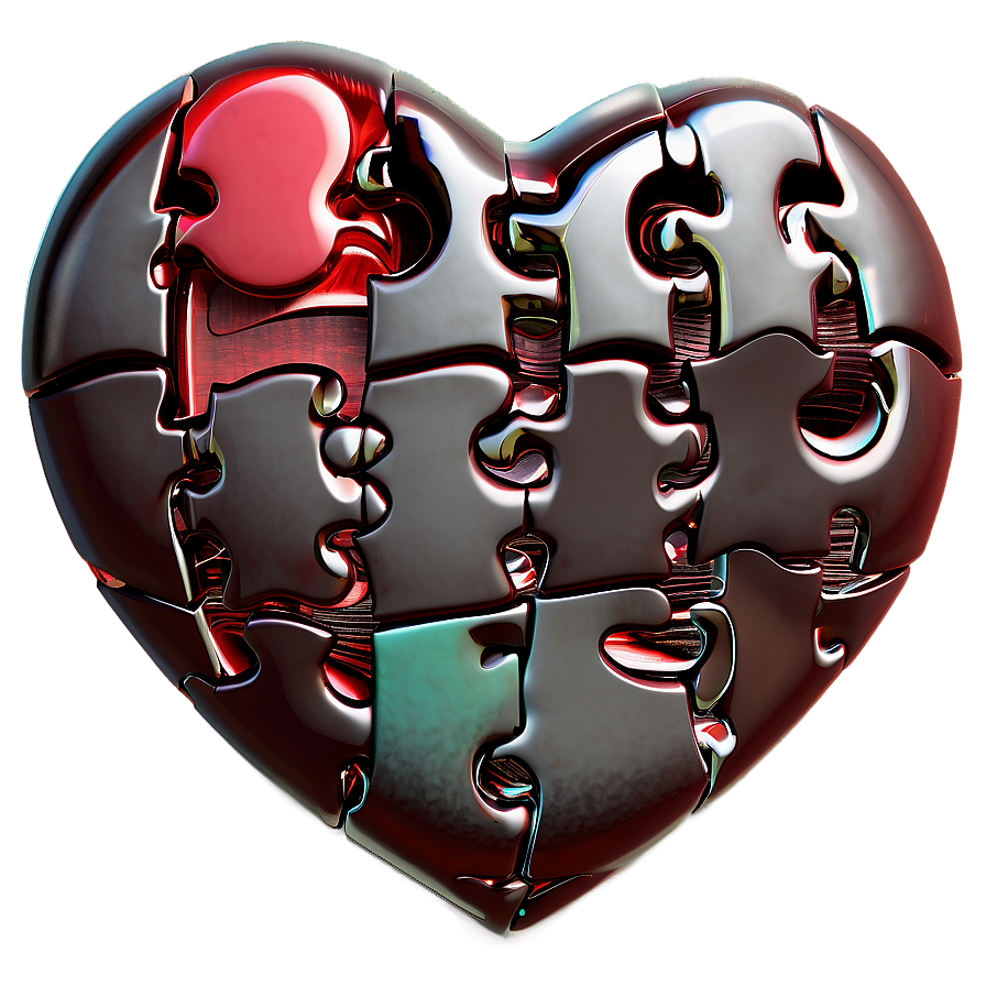 Heart Puzzle Piece Drawing Png Sti25 PNG