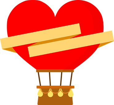Heart Shaped Balloon Graphic PNG