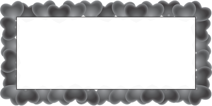 Heart Shaped Black Frame PNG