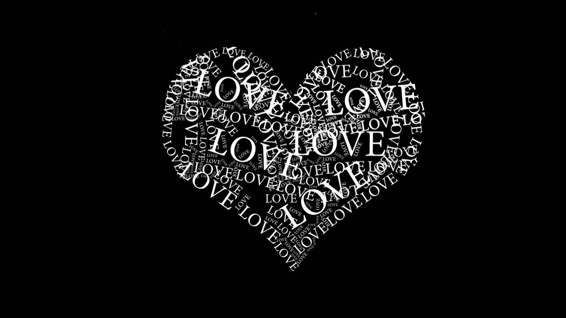 Heart-shaped Black Love Wallpaper