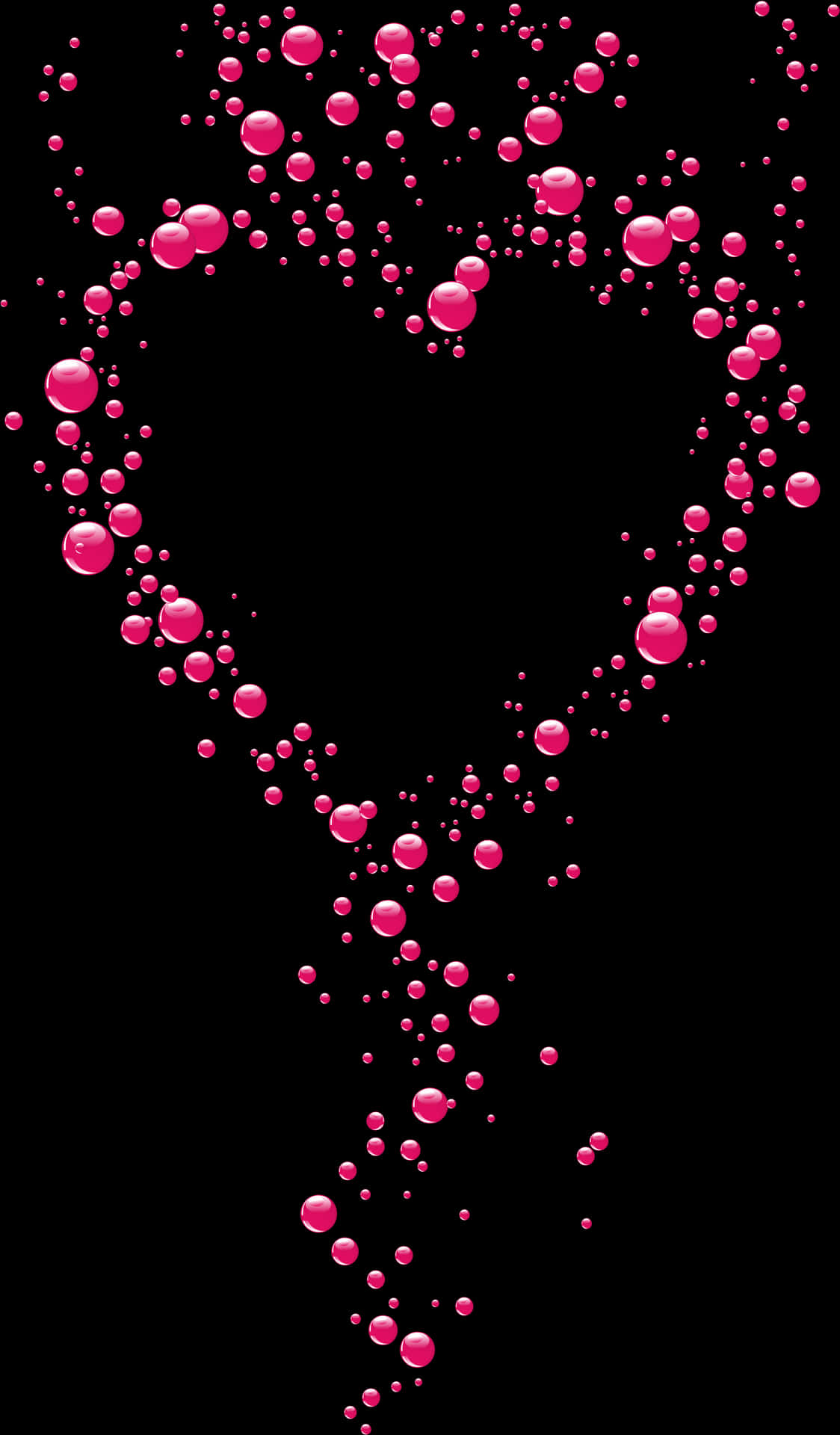 Heart Shaped Bubble Trail PNG