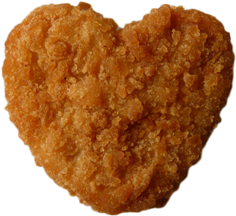 Heart Shaped Chicken Nugget PNG