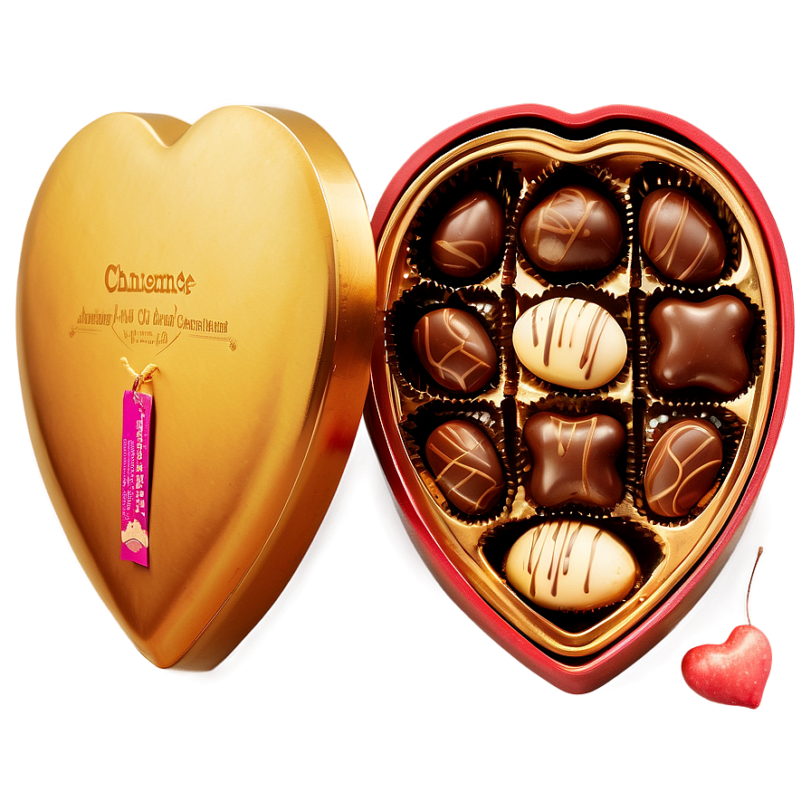 Heart-shaped Chocolate Box Png Ahp PNG