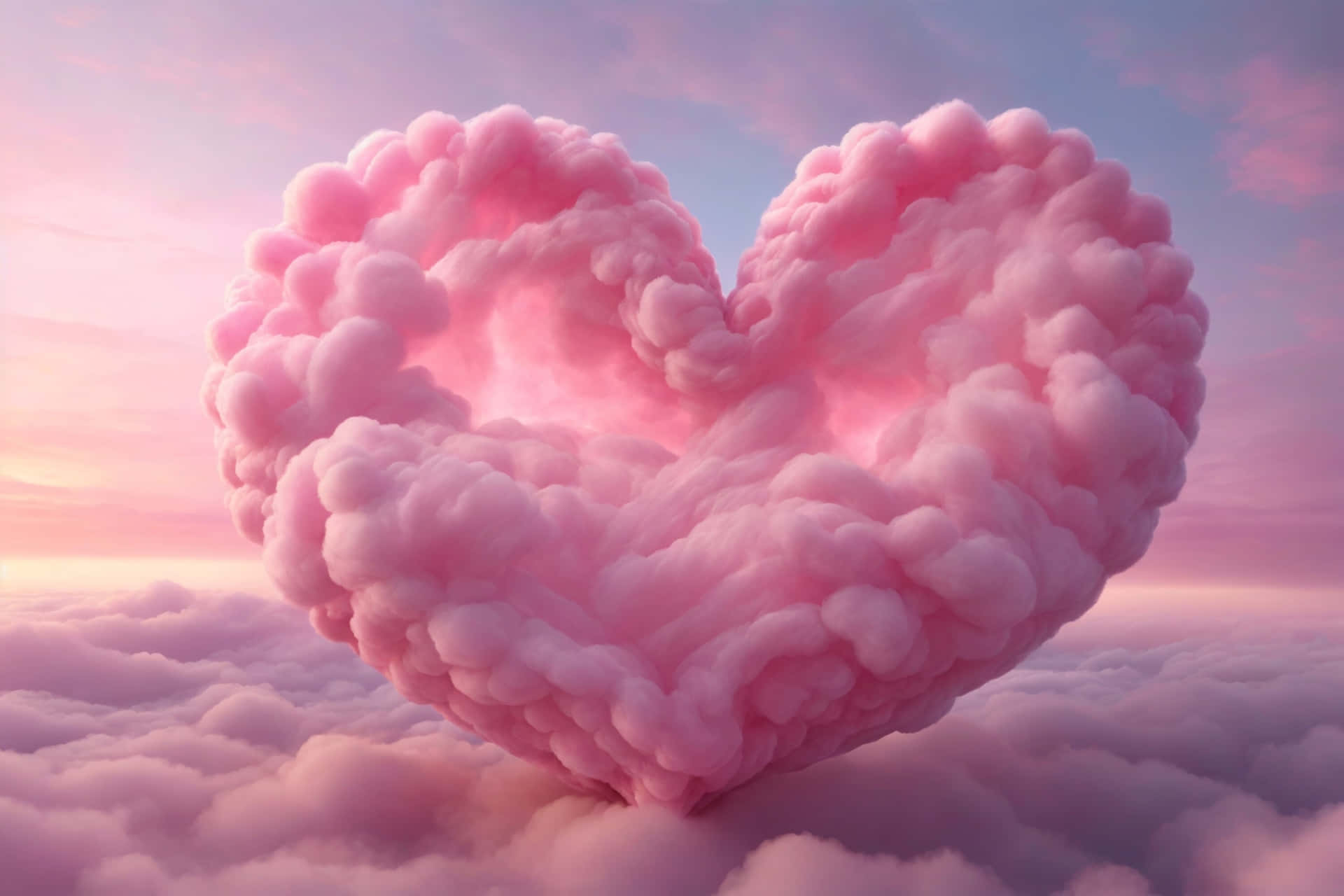 Heart Shaped Cloud Formation Wallpaper