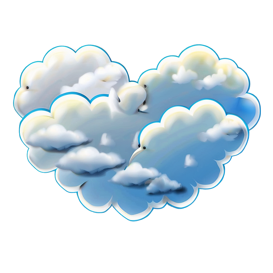 Heart-shaped Cloud Png 30 PNG