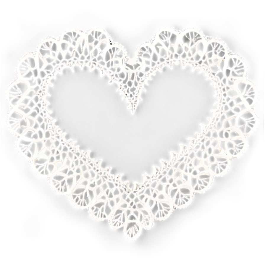 Heart-shaped Doily Png 06122024 PNG