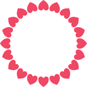 Heart Shaped Frame Black Background PNG