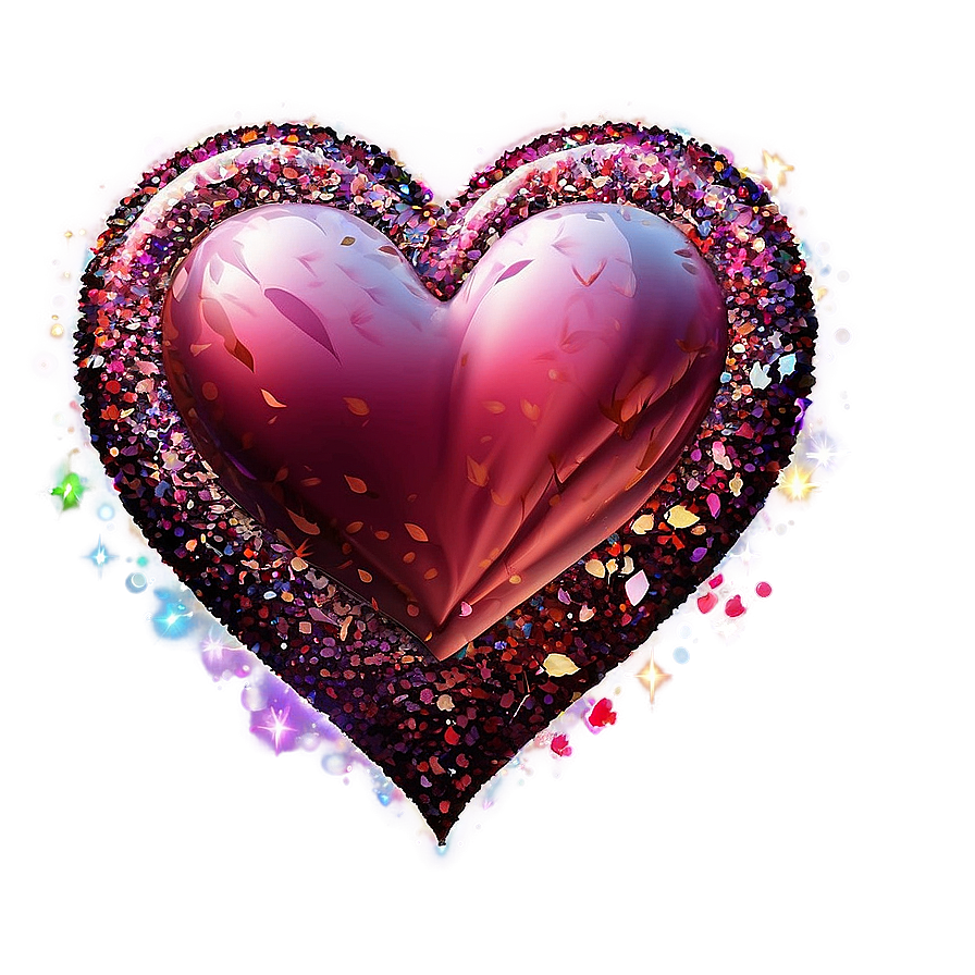 Heart Shaped Glitter Png 63 PNG