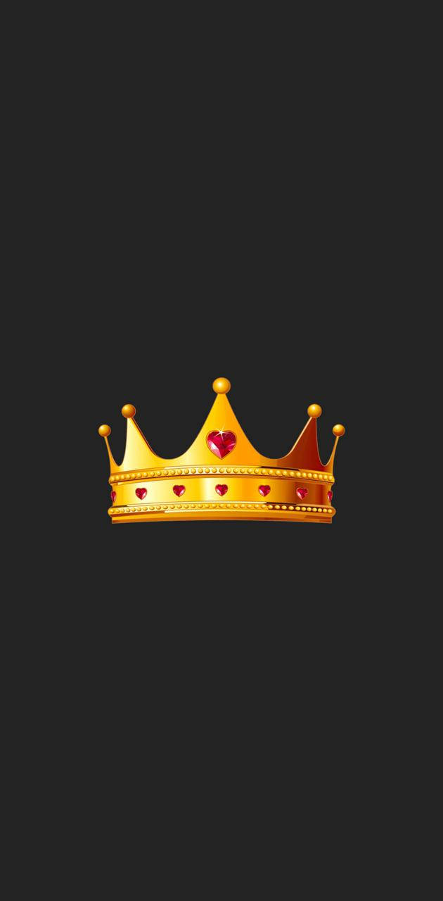 Hjerteformede Smykker Kong og Dronning Krone Wallpaper