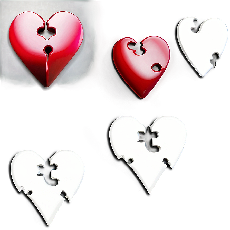 Heart Shaped Jigsaw Png 45 PNG