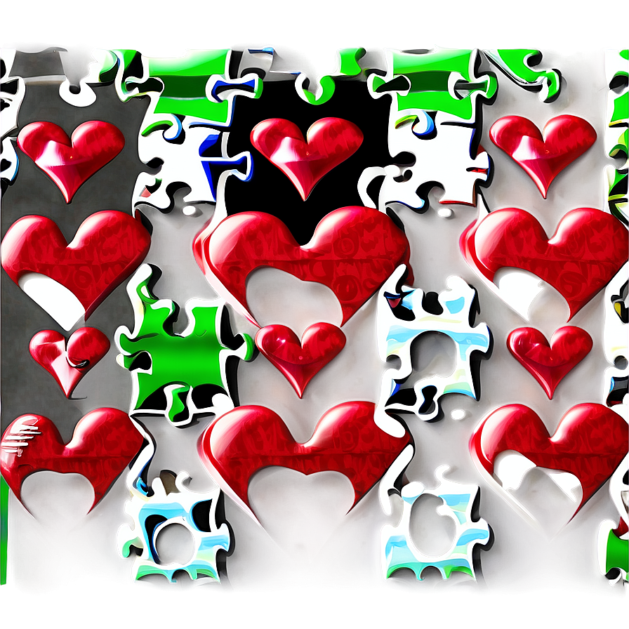Heart Shaped Jigsaw Png Lij26 PNG