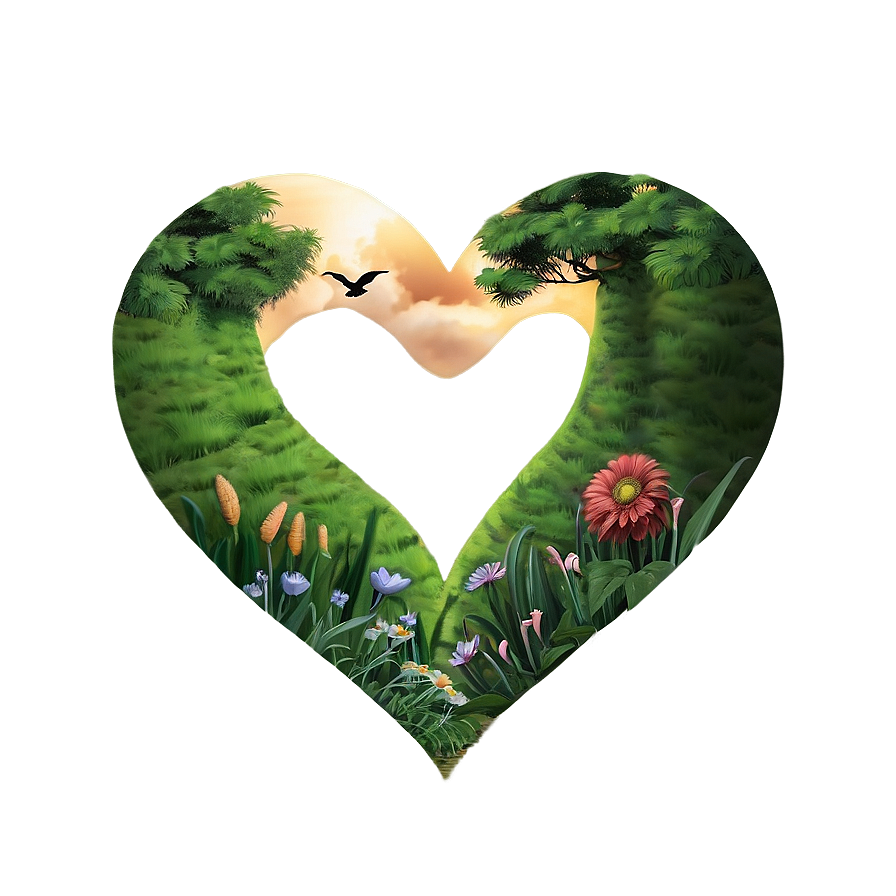 Heart Shaped Landscape Png 32 PNG