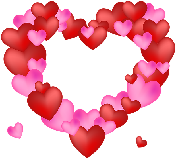 Heart Shaped Love Frame PNG