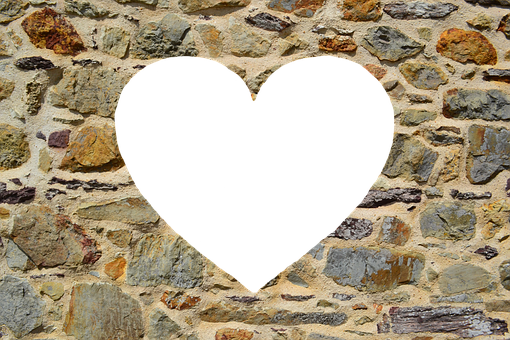 Heart Shaped Opening Stone Wall PNG