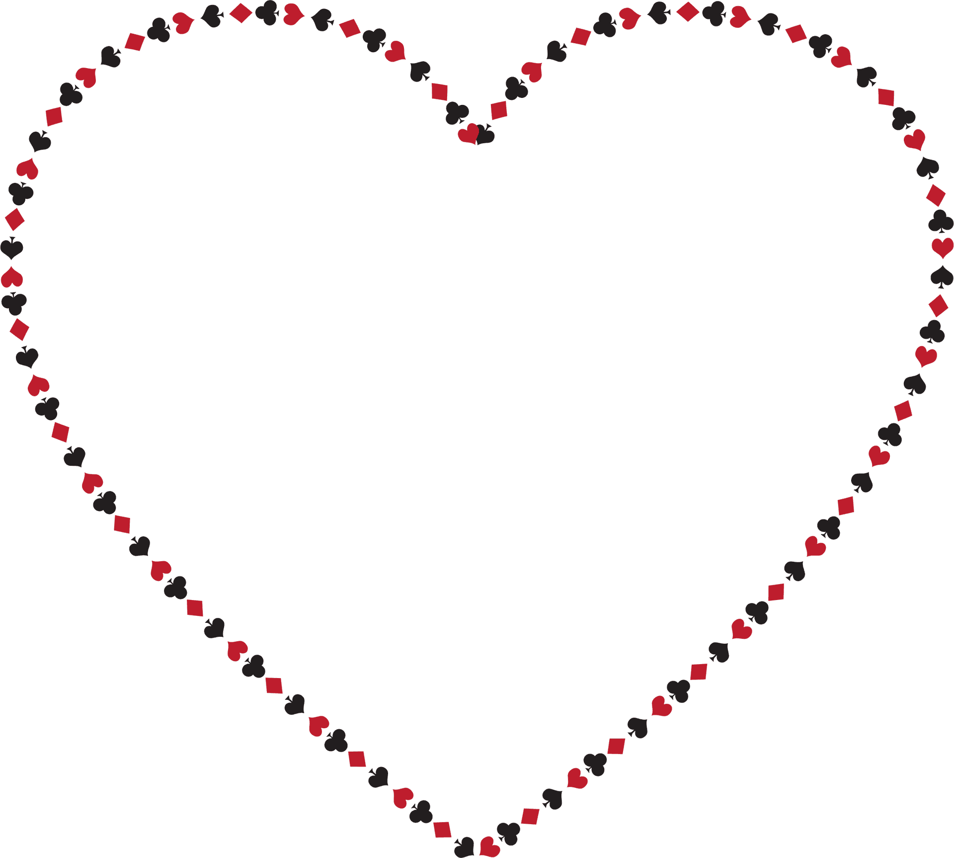 Heart Shaped Outline Design PNG