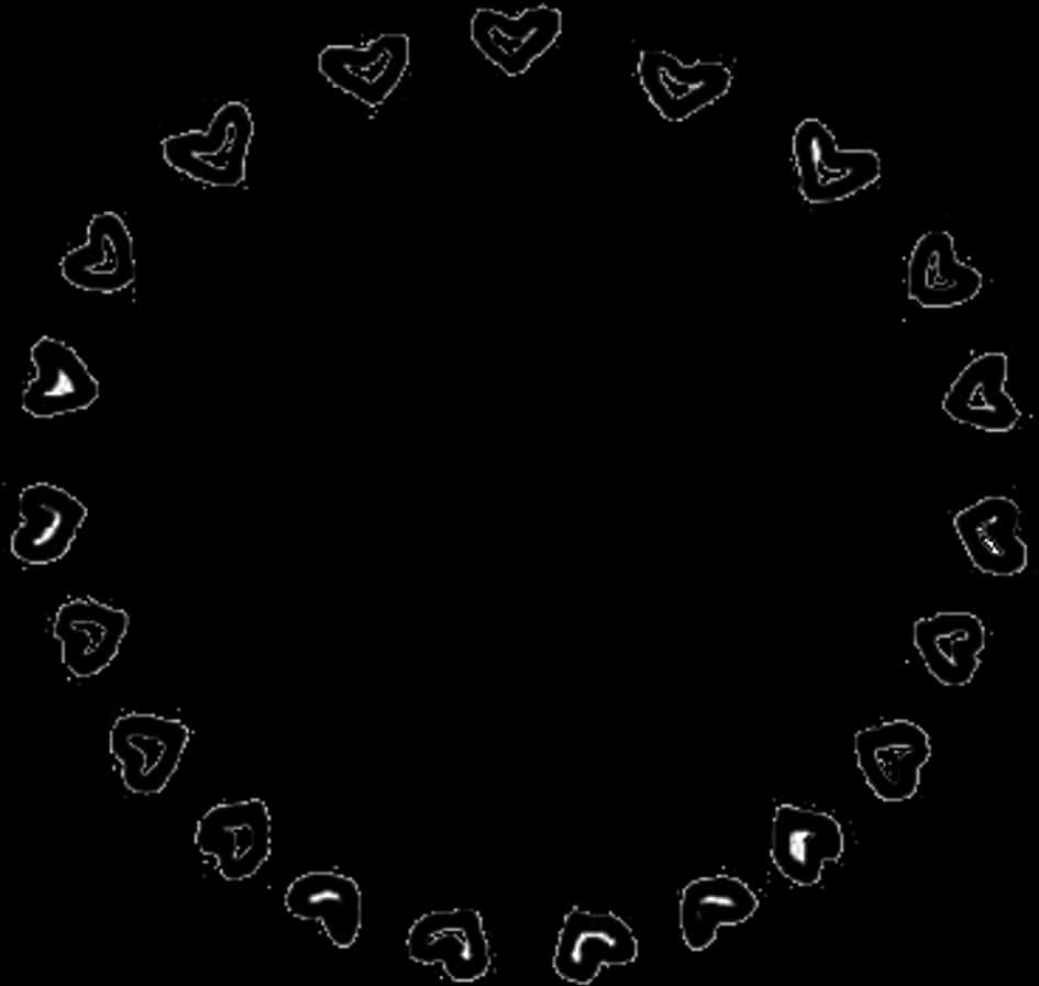 Heart Shaped Outline Frame PNG