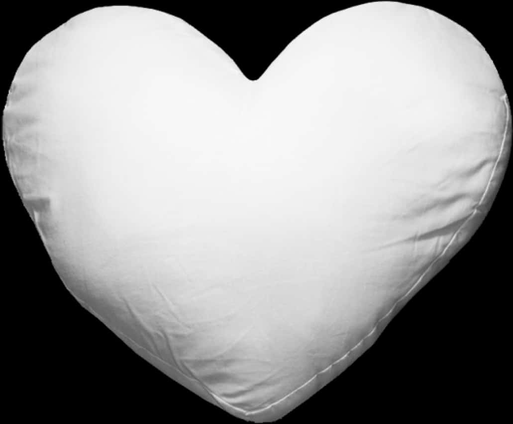 Heart Shaped Pillowon Black Background.jpg PNG