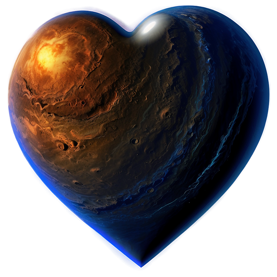 Heart Shaped Planet Png 06202024 PNG