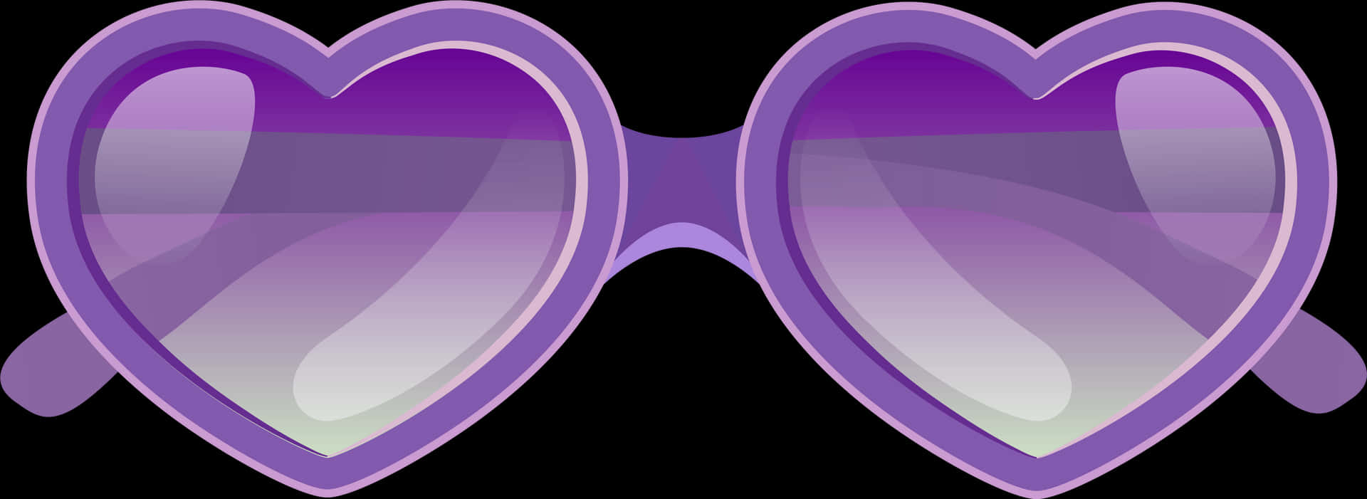 Heart Shaped Purple Sunglasses PNG