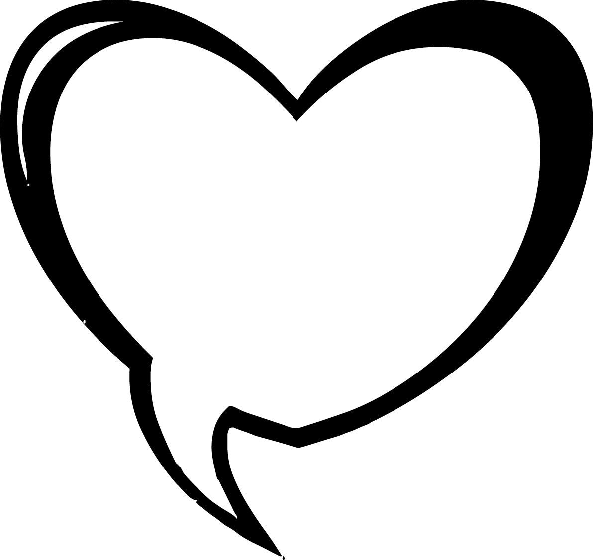 Heart Shaped Speech Bubble Graphic PNG