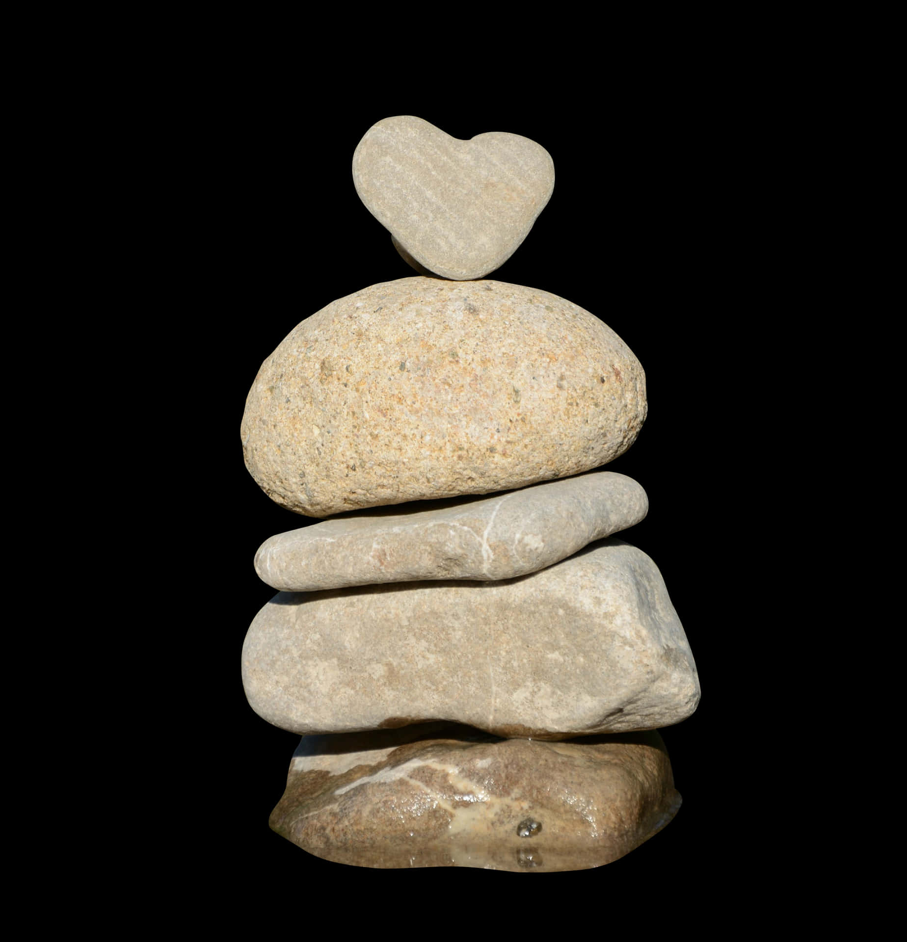 Heart Shaped Stone Balance PNG