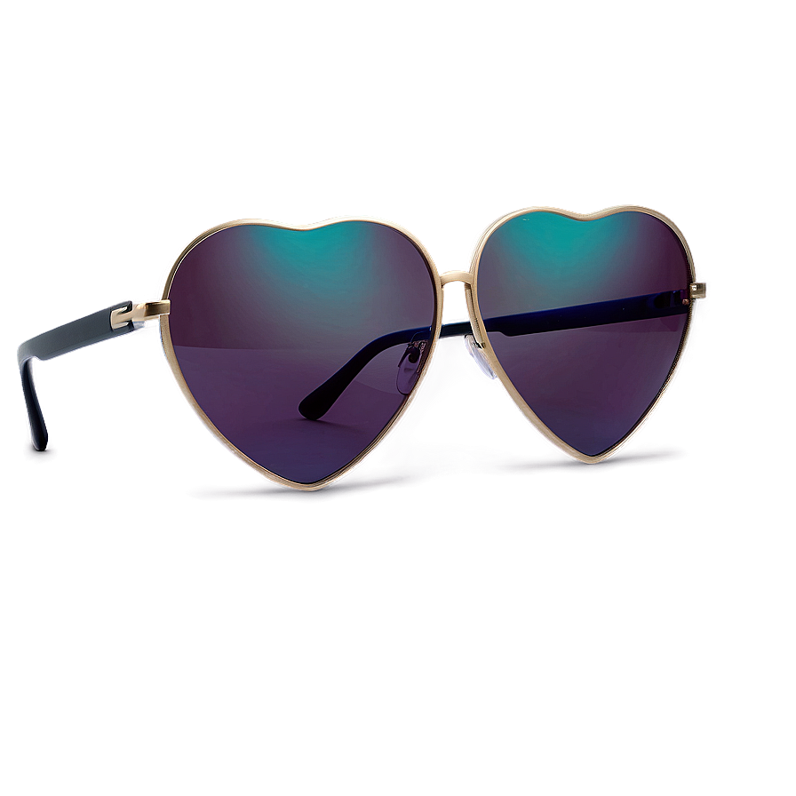 Heart Shaped Sunglasses Cute Png 04292024 PNG