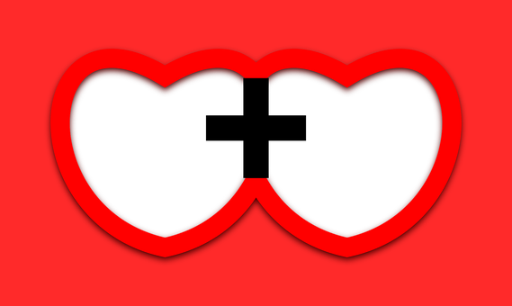Heart Shaped Sunglasses Graphic PNG