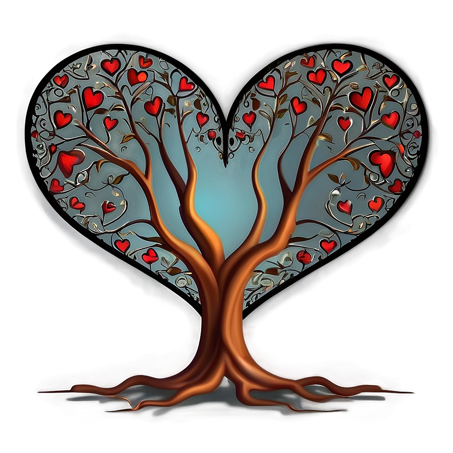 Heart Shaped Tree Drawing Png 51 PNG