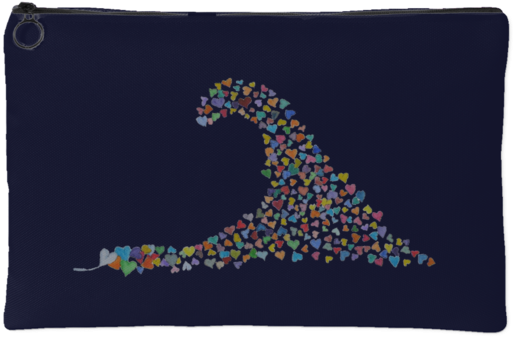 Heart Shaped Tsunami Wave Design PNG