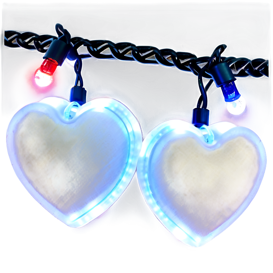Heart String Lights Png 05252024 PNG