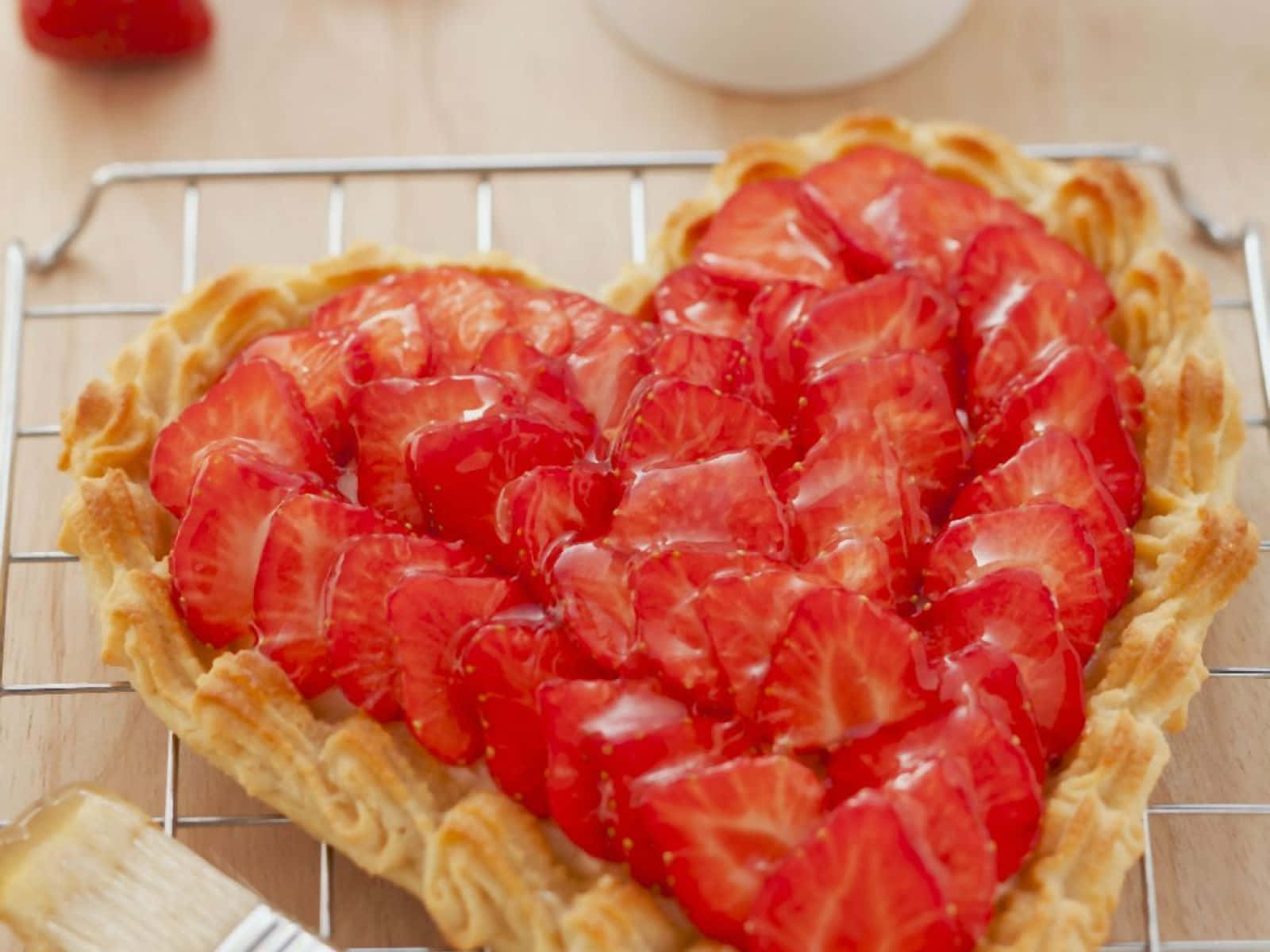 Heart Tart Strawberry Wallpaper
